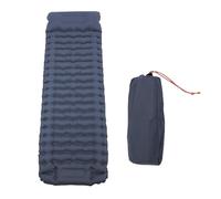 lvifloae Lightweight Inflatable Sleeping Pad for Hiking & Camping, Built-in Pillow & Foot Pump, 10cm Thick 40D Nylon TPU Air Mat with Storage Bag (LT30 Blu marino)