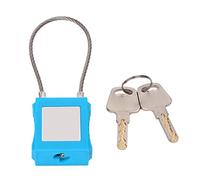 lvifloae Lockout Tagout Cable Lock Lucchetto con cavo di sicurezza 85 mm Include 2 chiavi Costruito in acciaio inossidabile per l'arresto delle apparecchiature, l'isolamento di (Blu)