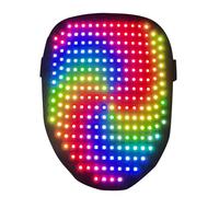 lvifloae Maschera per il viso illuminante luminosa Luminio con controllo del rilevamento dei gesti per i oggetti di costume da festa di natale Halloween Decor Masquerade