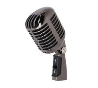 lvifloae Microfono per voce dinamico vintage, microfono cardioide classico retrò con corpo in lega di zinco e supporto universale, cavo XLR compatibile per cantare, registrare performance