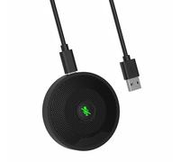 lvifloae Microfono USB per conferenze, computer desktop, tasto di disattivazione microfono con indicatore LED, cancellazione del rumore, per conferenze online, lezioni, zoom,