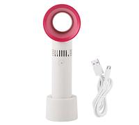 lvifloae Mini le personali portatili, USB ricaricabile senza foglia tre la di regolazione del che soffia aria fredda, per regali per esterni per le donne (nero) (Milk White)