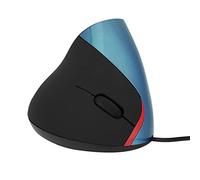 lvifloae Mouse ergonomico verticale 1600dpi cablato USB da gioco ottico da gioco ottico sentenza organica plug mouse per il laptop per PC comodo materiale simile alla pelle (Blu)