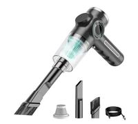 lvifloae Portable Car Vacuum Cleaner Rechargeable Cordless Handheld Vacuum with 6000Pa Suction LED Power Display Flat Brush Attachments Washable Filter for Home Car Sofa Keyboard Cleaning (2 filtri)