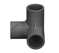 lvifloae PVC Plastic Right Angle Tee Corner Joint Fittings PVC Plastic Right Angle Tee Corner is Used for Water Pipes Furniture Greenhouse Pipe Joints and Tent Connections 10pcs (Black)