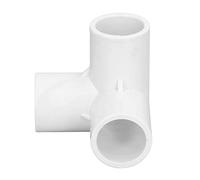 lvifloae PVC Plastic Right Angle Tee Corner Joint Fittings PVC Plastic Right Angle Tee Corner is Used for Water Pipes Furniture Greenhouse Pipe Joints and Tent Connections 10pcs (White)