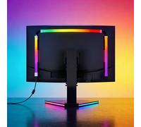 lvifloae Retroilluminazione a LED per monitor per PC Strisce luminose a LED Ritmo musicale Luce dinamica Sincronizzazione dietro il software del monitor Modalità dinamica a colori (24 pollici)