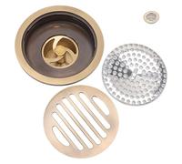 lvifloae Scarico a Pavimento Rotondo per Doccia, Resistente e Robusto Scarico a Pavimento per Doccia in Stile Vintage, Robusto scaricatore a Livello del Pavimento Rotondo per Il Bagno del Garage