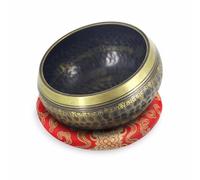 Lvifloae Silk Brocade Circolare Meditazione canto ciotola da 18 cm ciotola di seta ricamo retrosofumo rondella design squisito compatibile con vari match di canto (Rosso)
