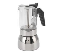 lvifloae Stovetop Espresso Maker Stainless Steel Heat Proof Pour over Kettle Glass Pour over Kettle Portable Household Coffee Maker 300ml Cuban and Italian Coffee Pots (300ML)