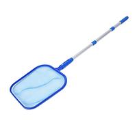 lvifloae Swimming Pool Leaf Skimmer Net with 3-Section Telescopic Aluminum Pole, Fine Mesh Leaf Rake for Fast Cleaning, Hot Tubs & Spas Pool Maintenance Tool
