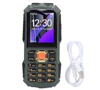 lvifloae Triplo difesa militare ultra-sottile Tripla di difesa dritta del cellulare vecchio uomo 2g Bullo elettrico Bullo elettrico Tesoro vecchio uomo 4800Mah Dual Card Dual Standby (Verde)