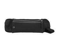 Lvifloae Ultra sottili pacco in giro per la vita sportiva Fanny pacchetto impermeabilizzante multifunzione da corsa in giro per il supporto per telefono cellulare con striscia (Nero)