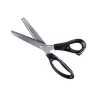 lvifloae Zig Zag Scissors for Fabric Decorative Round Triangle Edge Pinking Shears Scissors Clipper for Leather Craft Paper (3mm)