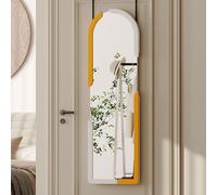Lvifur Specchi Decorativi da Parete, 120 x 37 cm Specchi Bagno con e Supporto, Grande Specchio per Camera da Letto Soggiorno Spogliatoio Specchio a Figura Intera (Bianco Arancio Arco)