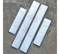 lvjiena 4 Pezzi Auto Battitacco per Citroen C5 Aircross SUV/Hybrid | Live/Live Pack 2017-2024, in Acciaio Inox Soglia Porta Anti-Graffio Protezione Benvenuto Pedaliera Decorazione Accessori,C