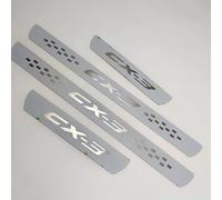 lvjiena 4 Pezzi Auto Battitacco per Mazda CX-3 CX3 2016-2021, in Acciaio Inox Soglia Porta Anti-Graffio Protezione Benvenuto Pedaliera Decorazione Accessori