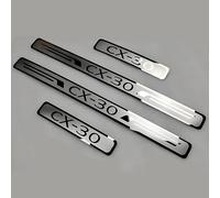 lvjiena 4 Pezzi Auto Battitacco per Mazda CX-30 2024 2023 2022 2021 2020 2019, in Acciaio Inox Soglia Porta Anti-Graffio Protezione Benvenuto Pedaliera Decorazione Accessori