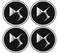 lvjiena 4 Pezzi Coprimozzi Auto per DS 3 / DS 3 Crossback/DS 4 / DS 5 / DS 7 / DS 7 Crossback/DS 9, Impermeabile Antipolvere Tappi Coprimozzo Anti Ruggine Tappi Centrali Ruota Badge Accessori