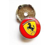 lvjiena 4 Pezzi Coprimozzi Auto per Ferrari 60 mm, Impermeabile Antipolvere Tappi Coprimozzo Anti Ruggine Tappi Centrali Ruota Badge Accessori,D