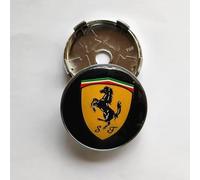 lvjiena 4 Pezzi Coprimozzi Auto per Ferrari 60 mm, Impermeabile Antipolvere Tappi Coprimozzo Anti Ruggine Tappi Centrali Ruota Badge Accessori,C