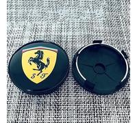 lvjiena 4 Pezzi Coprimozzi Auto per Ferrari 60MM, Impermeabile Antipolvere Tappi Coprimozzo Anti Ruggine Tappi Centrali Ruota Badge Accessori,B