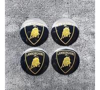 lvjiena 4 Pezzi Coprimozzi Auto per Lamborghini Huracan Aventador 56mm, Impermeabile Antipolvere Tappi Coprimozzo Anti Ruggine Tappi Centrali Ruota Badge Accessori