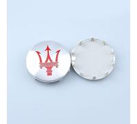 lvjiena 4 Pezzi Coprimozzi Auto per Maserati Ghibli 60MM, Impermeabile Antipolvere Tappi Coprimozzo Anti Ruggine Tappi Centrali Ruota Badge Accessori