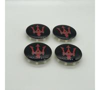 lvjiena 4 Pezzi Coprimozzi Auto per Maserati Ghibli Granturismo Levante Quattroporte Grecale GT GC 60mm, Impermeabile Antipolvere Tappi Coprimozzo Anti Ruggine Tappi Centrali Ruota Badge Accessori