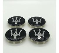 lvjiena 4 Pezzi Coprimozzi Auto per Maserati Ghibli Granturismo Levante Quattroporte Grecale GT GC 60mm, Impermeabile Antipolvere Tappi Coprimozzo Anti Ruggine Tappi Centrali Ruota Badge Accessori