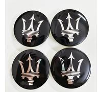 lvjiena 4 Pezzi Coprimozzi Auto per Maserati Ghibli Quattroporte Levante MC20 GranTurismo GT 60mm, Impermeabile Antipolvere Tappi Coprimozzo Anti Ruggine Tappi Centrali Ruota Badge Accessori,B