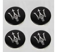 lvjiena 4 Pezzi Coprimozzi Auto per Maserati Granturismo Levante Ghibli Gran Quattroporte 60mm, Impermeabile Antipolvere Tappi Coprimozzo Anti Ruggine Tappi Centrali Ruota Badge Accessori,B