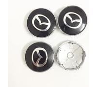 lvjiena 4 Pezzi Coprimozzi Auto per Mazda 57MM, Impermeabile Antipolvere Tappi Coprimozzo Anti Ruggine Tappi Centrali Ruota Badge Accessori,B