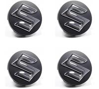 lvjiena 4 Pezzi Coprimozzi Auto per Suzuki Swift 2010-2017 58 mm, Impermeabile Antipolvere Tappi Coprimozzo Anti Ruggine Tappi Centrali Ruota Badge Accessori,Black