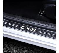 lvjiena 4 Pezzi in Fibra di Carbonio Battitacco Adesivi Soglie Porte per Mazda CX-3 CX3 CX 3 Dk 2009-2018, Esterno Piastra Batticalcagno Protezione Sticker, Car Accessori