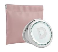 Lvjke Specchietto da borsetta, Pieghevole specchietto da borsa con funzione di ingrandimento, Cristallo scintillante specchio rotondo a doppia faccia, Con custodia in PU, Adatto a donne e ragazze (D)