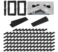 Lvjkes 100 Pezzi Cunei per piastrelle, Plastica livellatori per piastrelle, Riutilizzabile Livellatori per Piastrelle, Per un livellamento preciso delle piastrelle, Nessuna sporgenza (Nero)