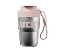 Lvjkes Tazza Termica Caffe, 450ml Acciaio Inox Travel Mug Caffe, Antiscivolo e a Prova di Perdite, calore 6h e freddo 3h, Senza BPA, Adatta per viaggi, fitness, guida, uso in ufficio (Rosa + Argento)