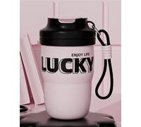 Lvjkes Tazza Termica Caffe, 450ml Acciaio Inox Travel Mug Caffe, Antiscivolo e a Prova di Perdite, calore 6h e freddo 3h, Senza BPA, Adatta per viaggi, fitness, guida, uso in ufficio (Rosa + Bianco)