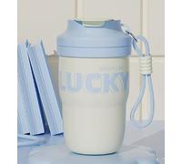 Lvjkes Tazza Termica Caffe, 450ml Acciaio Inox Travel Mug Caffe, Antiscivolo e a Prova di Perdite, calore 6h e freddo 3h, Senza BPA, Adatta per viaggi, fitness, guida, uso in ufficio (Blu + Bianco)