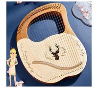 LVJMOB Strumento portatile per arpa mogano, arpa Lyre, arpa in metallo mogano con chiave di accordatura e borsa per il trasporto, strumento Lyre per adulti/bambini/principianti 21string Log