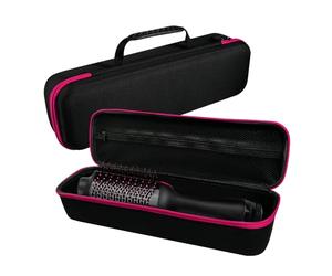 LVKAYCE Custodia rigida per asciugacapelli Revlon originale 1.0/Plus 2.0, borsa da viaggio portatile compatibile con tutte le marche di spazzole ad aria calda volumizzanti (rosso rosa)