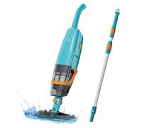 LVKE L2 Aspiratore portatile senza fili per piscina fuori terra con asta telescopica, forte potenza di aspirazione, batteria ricaricabile, autonomia 1H, schermo ad alta efficienza, ideale per la