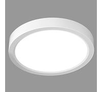 LVL Plafoniera piccola rotonda a LED, plafoniere piatte da 12W, lampada da soffitto moderna a filo per corridoio, bagno, cucina, camera da letto, ufficio (Bianco, Φ18cm-12W)