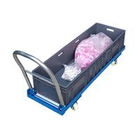 LVLDAWA Carrello A Spinta Pieghevole, Carrello A Pianale Con Ruote Maniglia Girevole, Camion Con Piattaforma Ad Alta Capacità Per Magazzino E Garage(100x50x34cm)