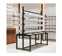 LVLDAWA Espositore da Terra per Orecchini in Ferro Battuto Negozio(nero,80x40x160cm)
