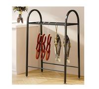 LVLDAWA Griglia Pollo Arrosto Professionale, Ripiano Raffreddamento In Metallo Per Arrosti Con Cuscinetti, Griglia Per Salsicce E Supporto Essiccazione Carne(nero,100X30X85CM)