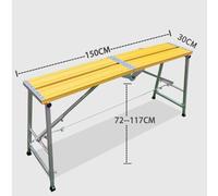 LVLDAWA Piattaforma Lavoro Regolabile, Scala Pieghevole Alluminio Piedini Antiscivolo, Sgabello Portatile Ad Altezza Regolabile Per Lavaggio Auto Riparazioni(30x150cm-72-117cm)