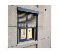 LVLDAWA Porta Avvolgibile Automatica, Tapparelle Sicurezza in Lega Alluminio con Lamelle Perforate, Parasole Esterna per Finestre per Magazzini Capannoni(80X110CM)