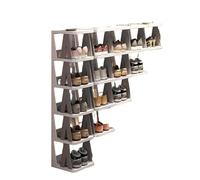 LVLDAWA Scarpiera Organizer, Scaffale Verticale Salvaspazio Scarpe Strette, Scarpiera Multistrato In Plastica Semplice Scale Per Corridoio, Soggiorno(Grey,G)